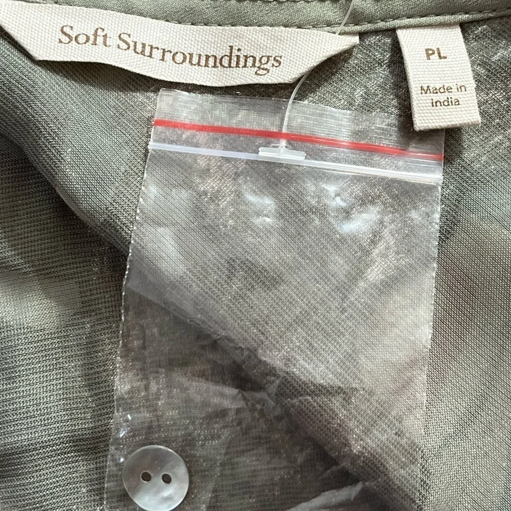 NWOT SOFT SURROUNDINGS Uma Floral Burnout Midi Dress PL Cottagecore Boho - Picture 11 of 15